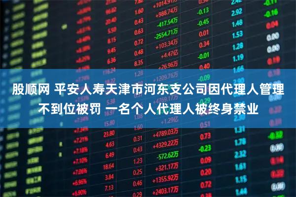 股顺网 平安人寿天津市河东支公司因代理人管理不到位被罚 一名个人代理人被终身禁业