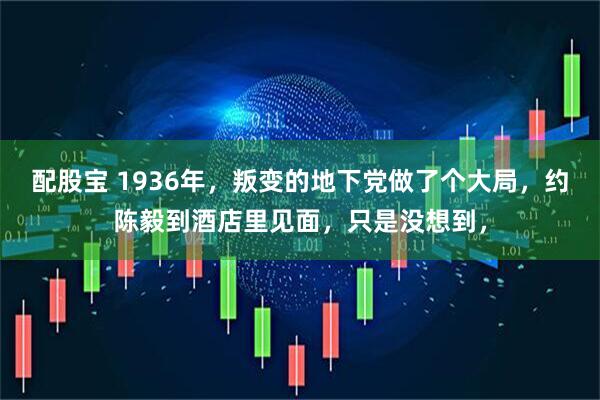 配股宝 1936年，叛变的地下党做了个大局，约陈毅到酒店里见面，只是没想到，